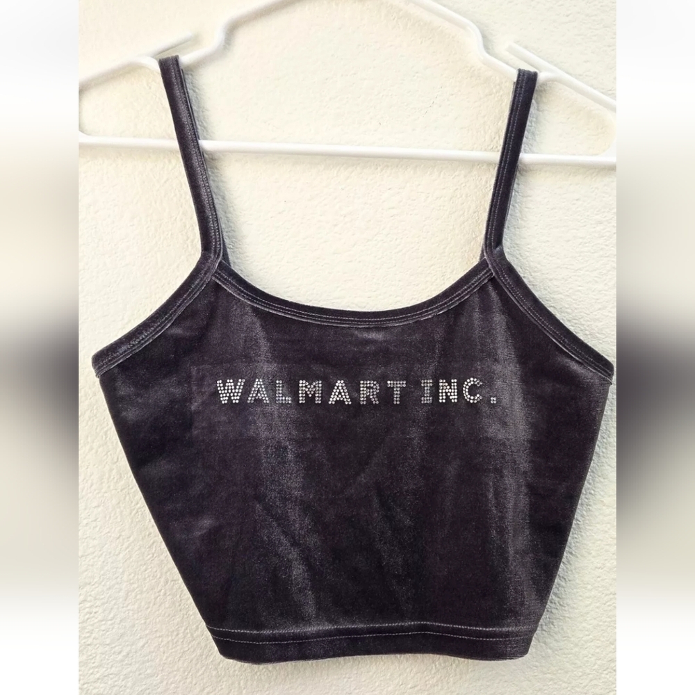 Fashion Brand Company Wal-Mart Bedazzled Crushed Velvet Top